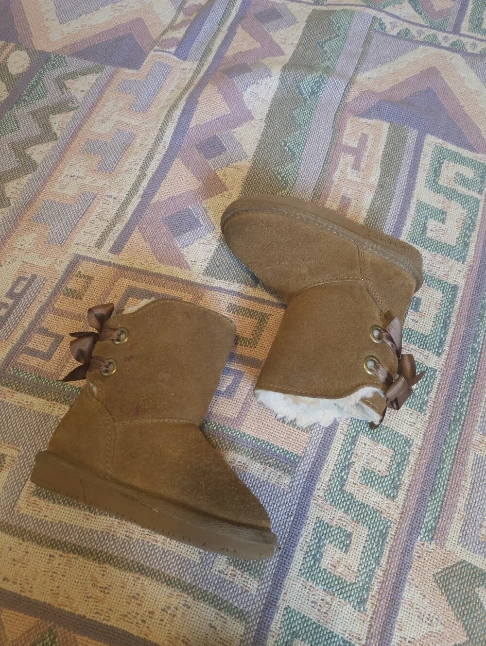 Bearpaw Toddler Boots Bow Size 8c